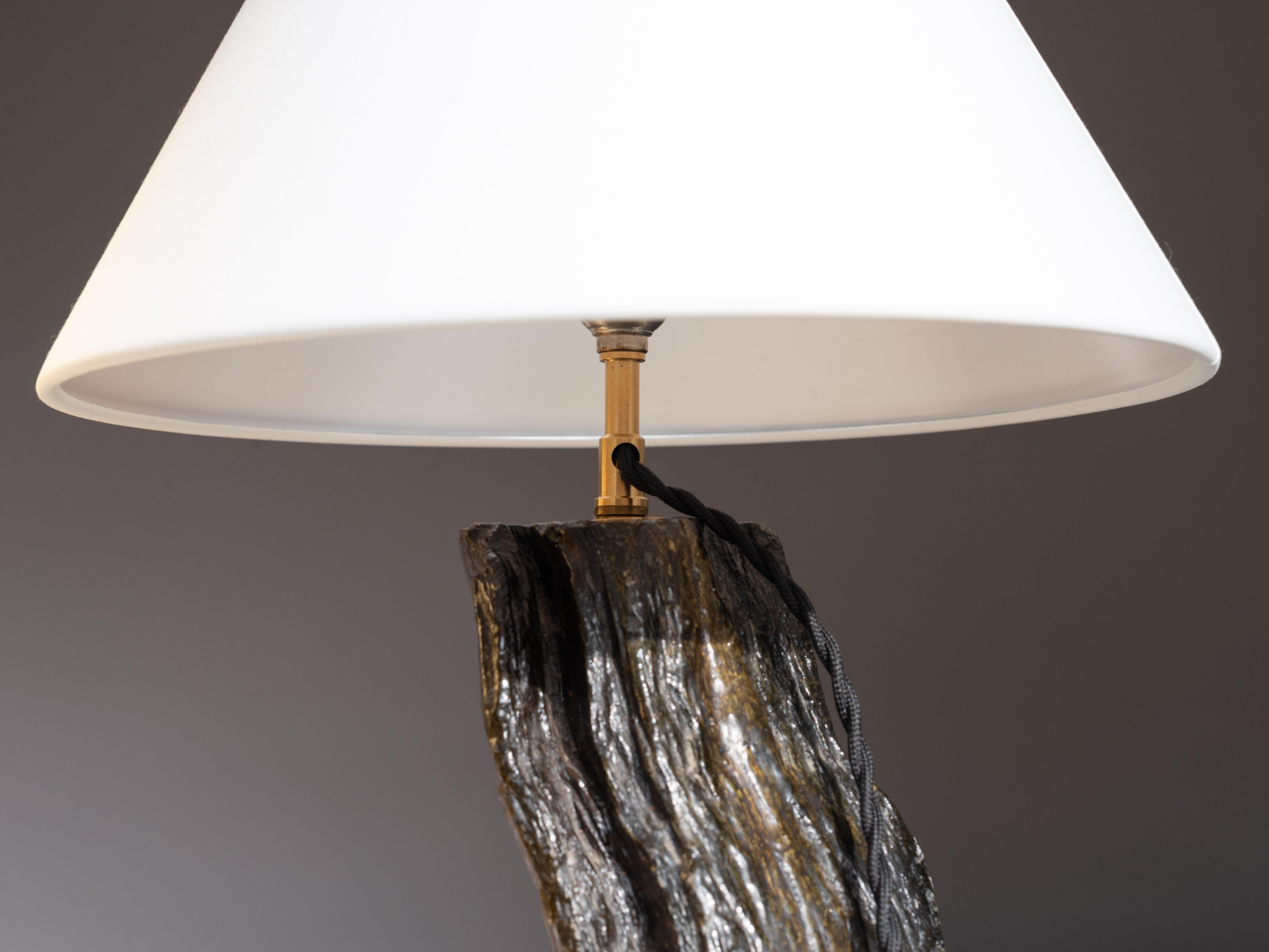 Stone Table Lamp - Art Deco Quartz Lamp - Jean Michel Frank Style - France 1940s en vente 3