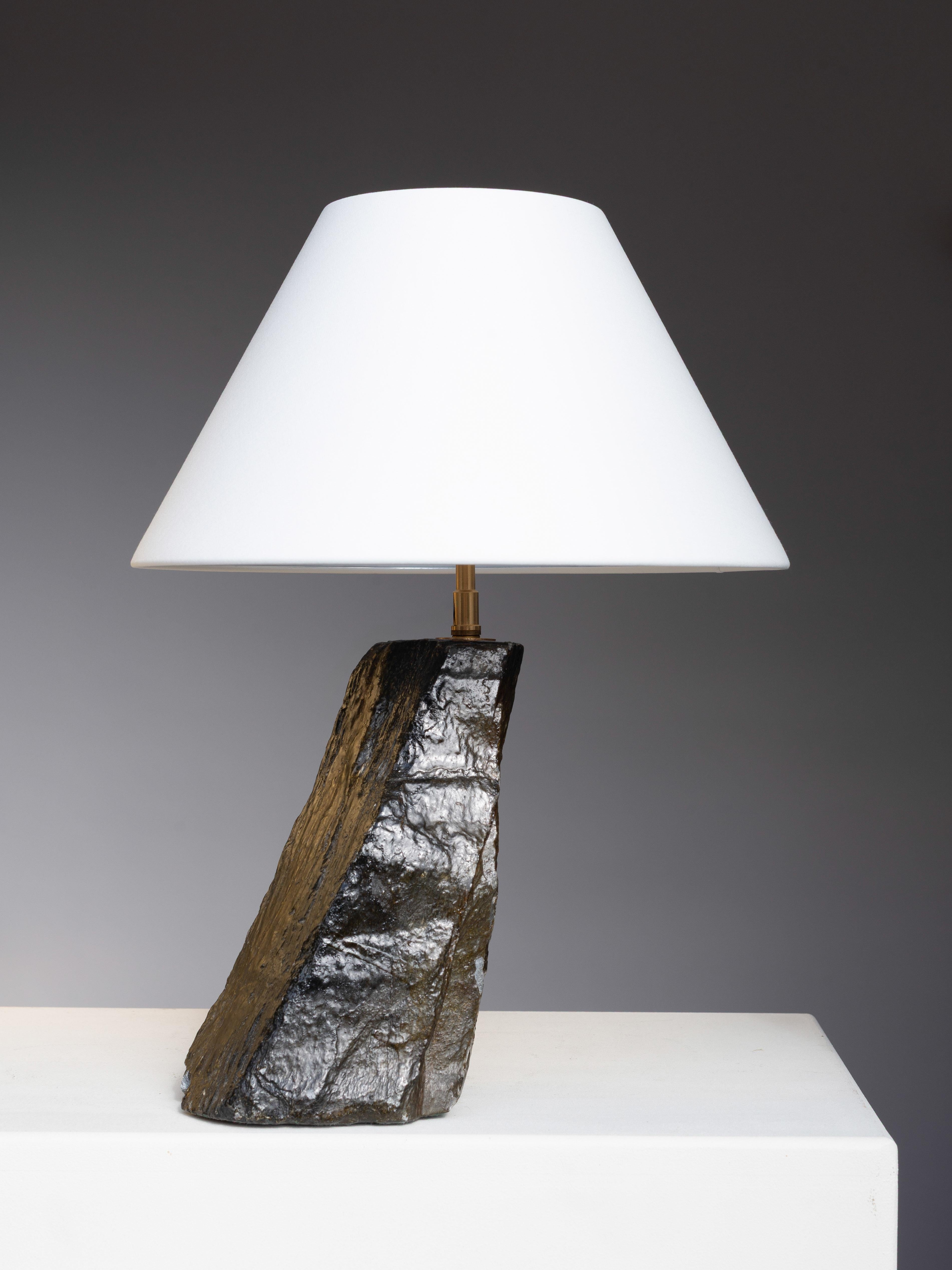 Art déco Stone Table Lamp - Art Deco Quartz Lamp - Jean Michel Frank Style - France 1940s en vente