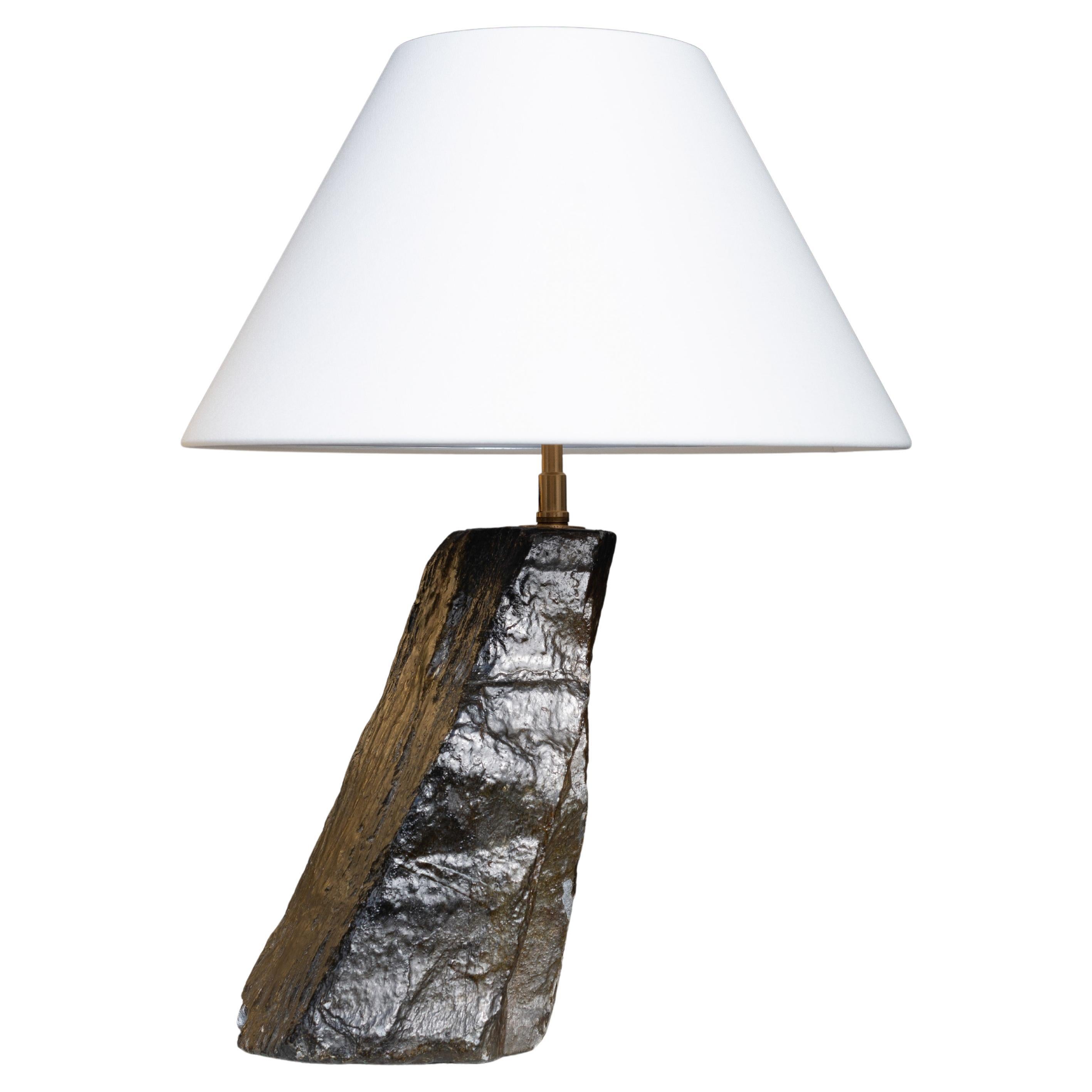 Stone Table Lamp - Art Deco Quartz Lamp - Jean Michel Frank Style - France 1940s en vente