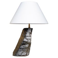 Stone Table Lamp - Art Deco Quartz Lamp - Jean Michel Frank Style - France 1940s