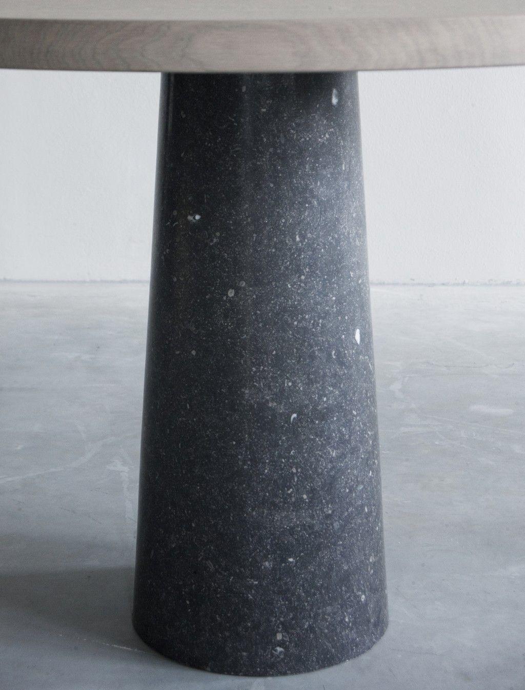 Dutch Stone Table with Blue Limestone by Van Rossum For Sale