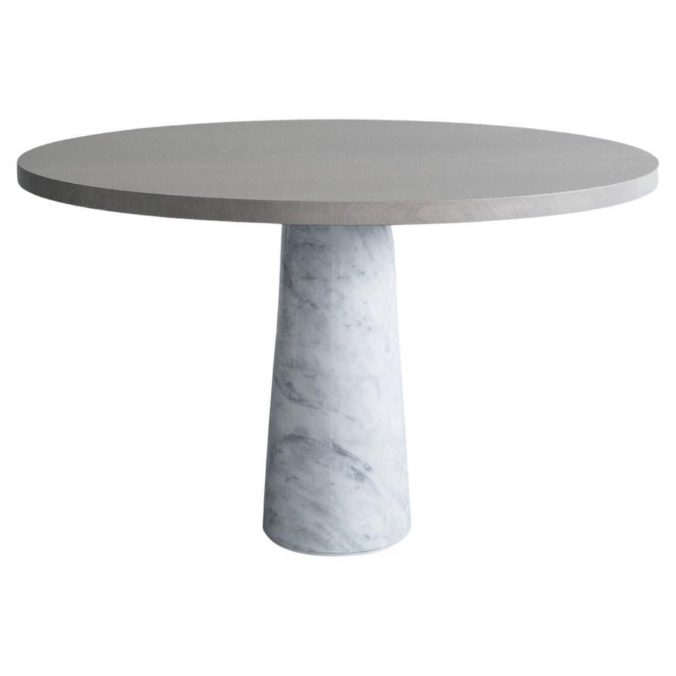 Stone Table with Carrara Marble by Van Rossum For Sale