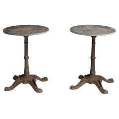 Stone Top Bistro Tables, France circa 1950