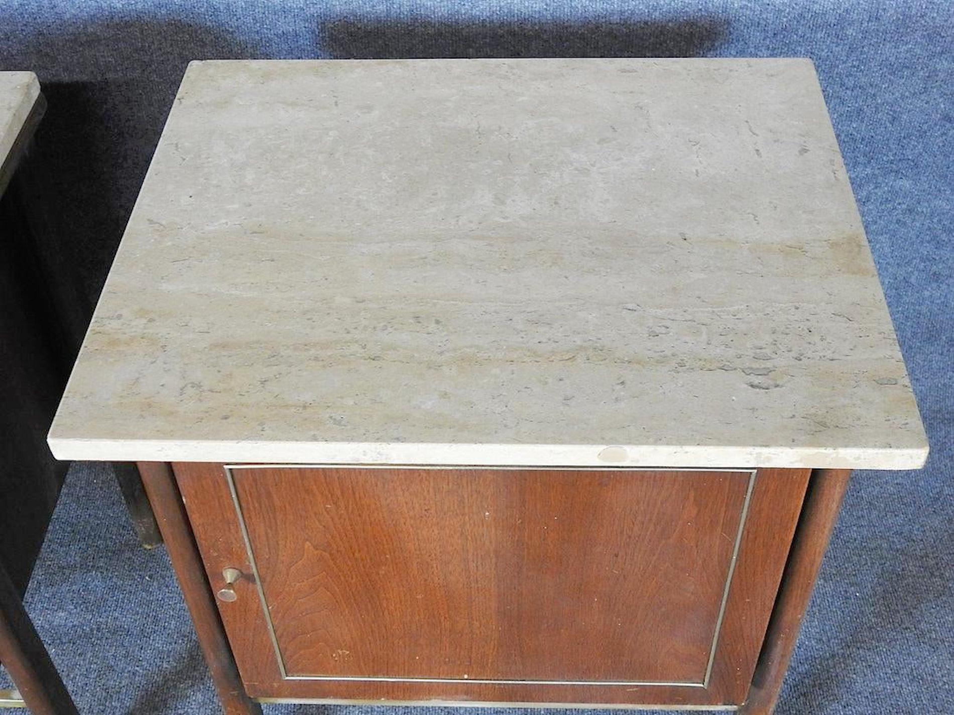 stone top end table with drawer
