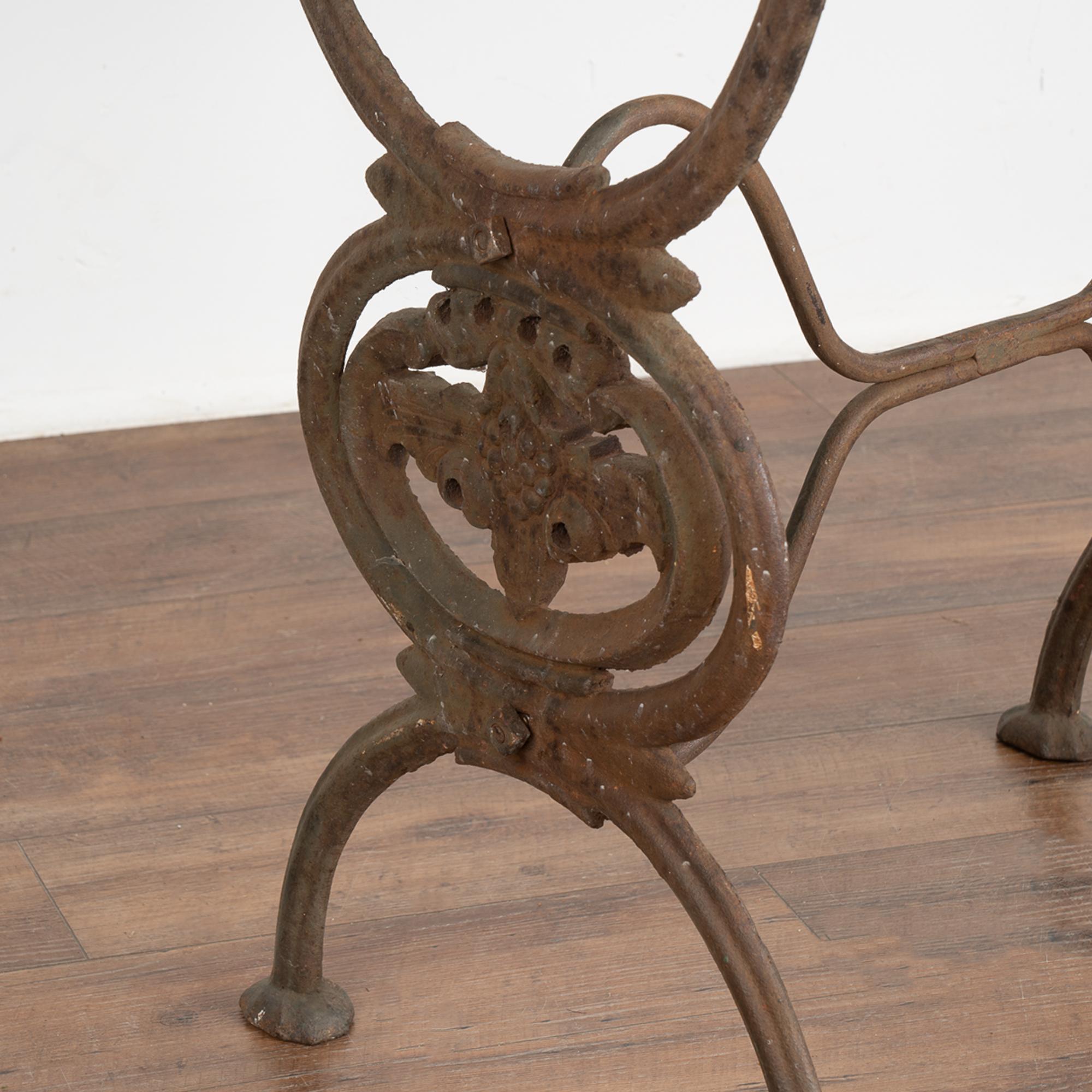 19th Century Stone Top Iron Base Side Table, Sweden circa 1880 For Sale