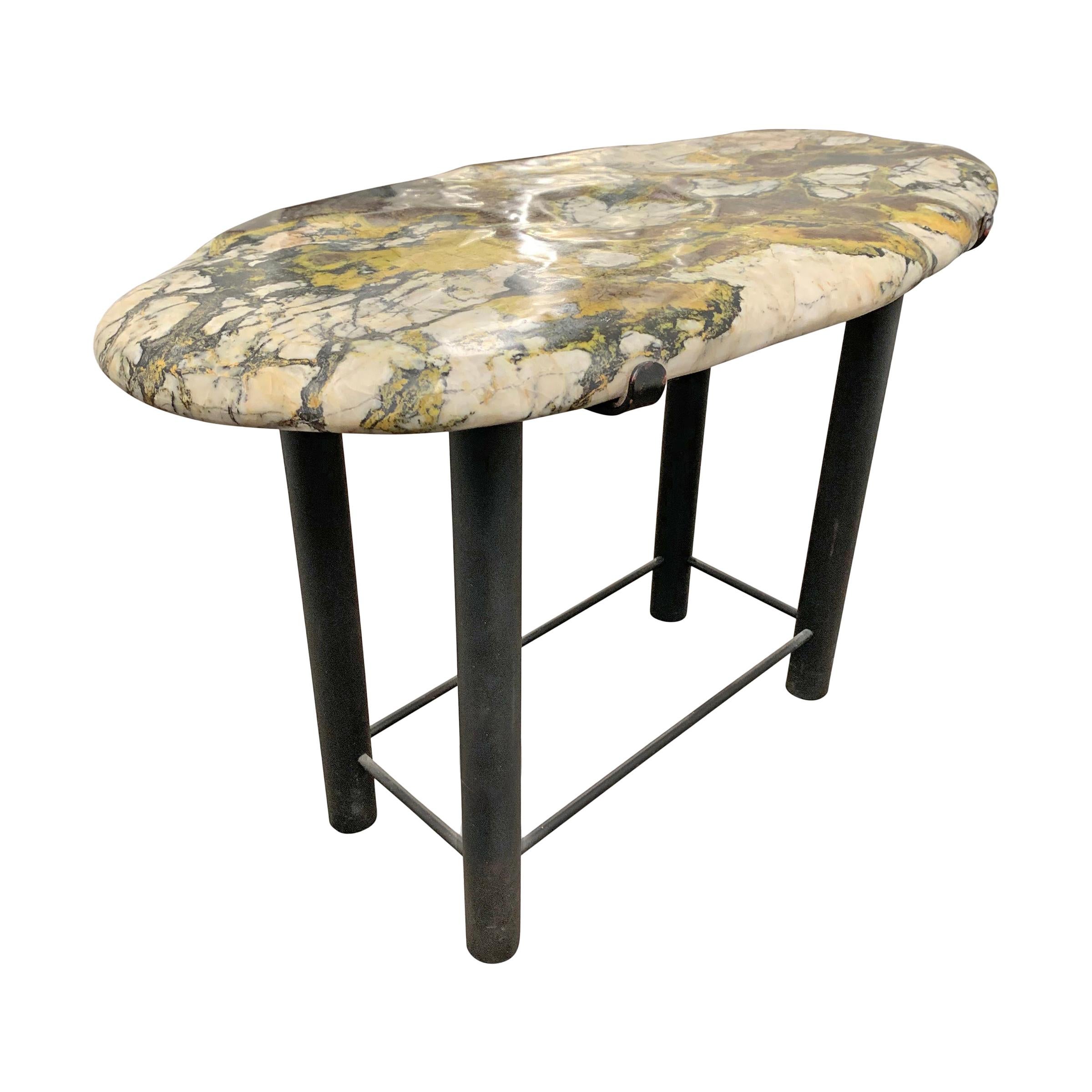 Stone Top Side Table