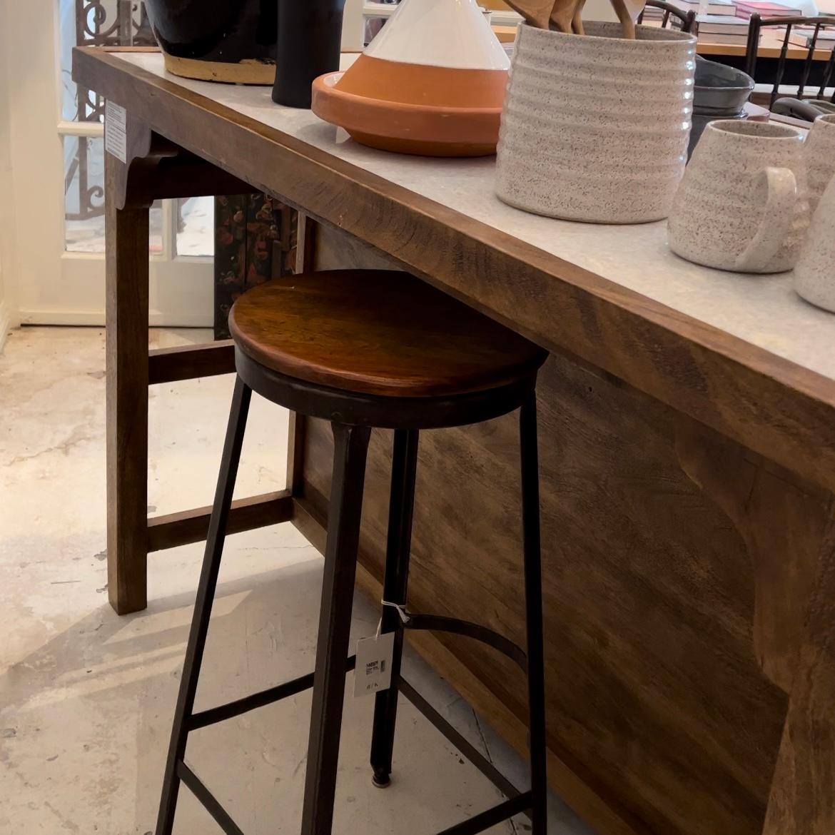 Modern Stone Top Wooden Kitchen Island with Storage / Counter / Dry Bar  For Sale