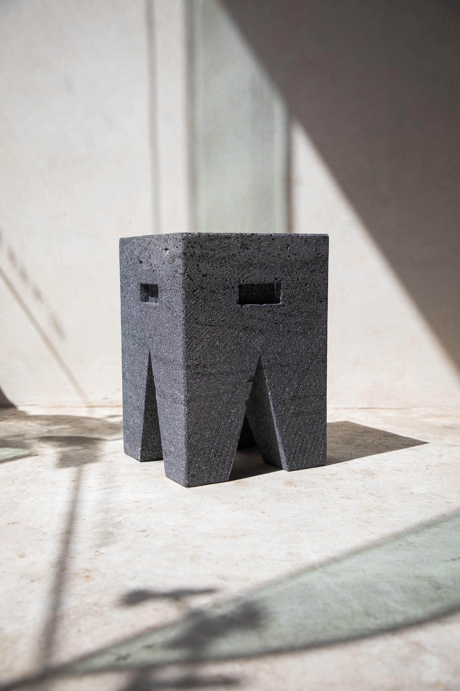 Stone totem 14 by Daniel Orozco.
Material: volcanic rock.
Dimensions: D 35 x H 45 cm.

Volvanic rock Totem.

Daniel Orozco Estudio.
We are an inclusive interior design estudio, who love to work with fabrics and natural textiles in makes our