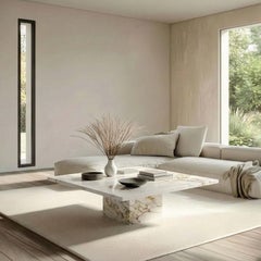 STONE VALLEY Coffee Table – CARRERA – CALACATTA ORO - Square