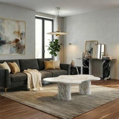 Table basse STONE VALLEY Nunoca en marbre Calacatta Oro – Style organique