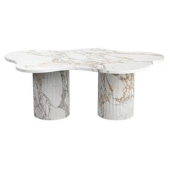 Table basse STONE VALLEY Nunoca en marbre Calacatta Oro – Style organique