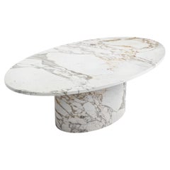 STONE VALLEY - Coffee Table - Valleyra - Calacatta Oro Marble - Elliptical