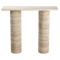 STONE VALLEY Compact Console – Ombrure Mini – Classic Travertine - Rectangular