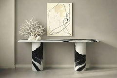 STONE VALLEY Console Table Ombrure in Panda marble – Rectangular