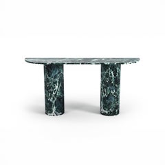 STONE VALLEY Console Table Ombrure in Verde Alpi marble – Semi-Circular