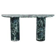 STONE VALLEY Console Table Ombrure in Verde Alpi marble – Semi-Circular