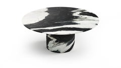 STONE VALLEY Contemporary Dining Table – Ocel – Panda Marble - Circular