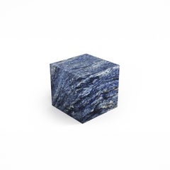 STONE VALLEY Contemporary Side Table - Gema - Blue Bahia Granite – Cubic