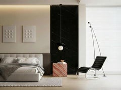 STONE VALLEY Contemporary Side Table – Gema – Red Travertine - Cubic