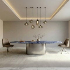 STONE VALLEY Dining Room Table – Valleyra – Blue Bahia Granite - Elliptical