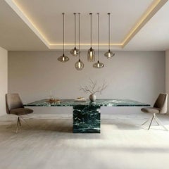 STONE VALLEY Dining Table – CARRERA – Verde Alpi marble - Square