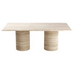 STONE VALLEY Dining Table Jaspura in Classic Travertine – Rectangular