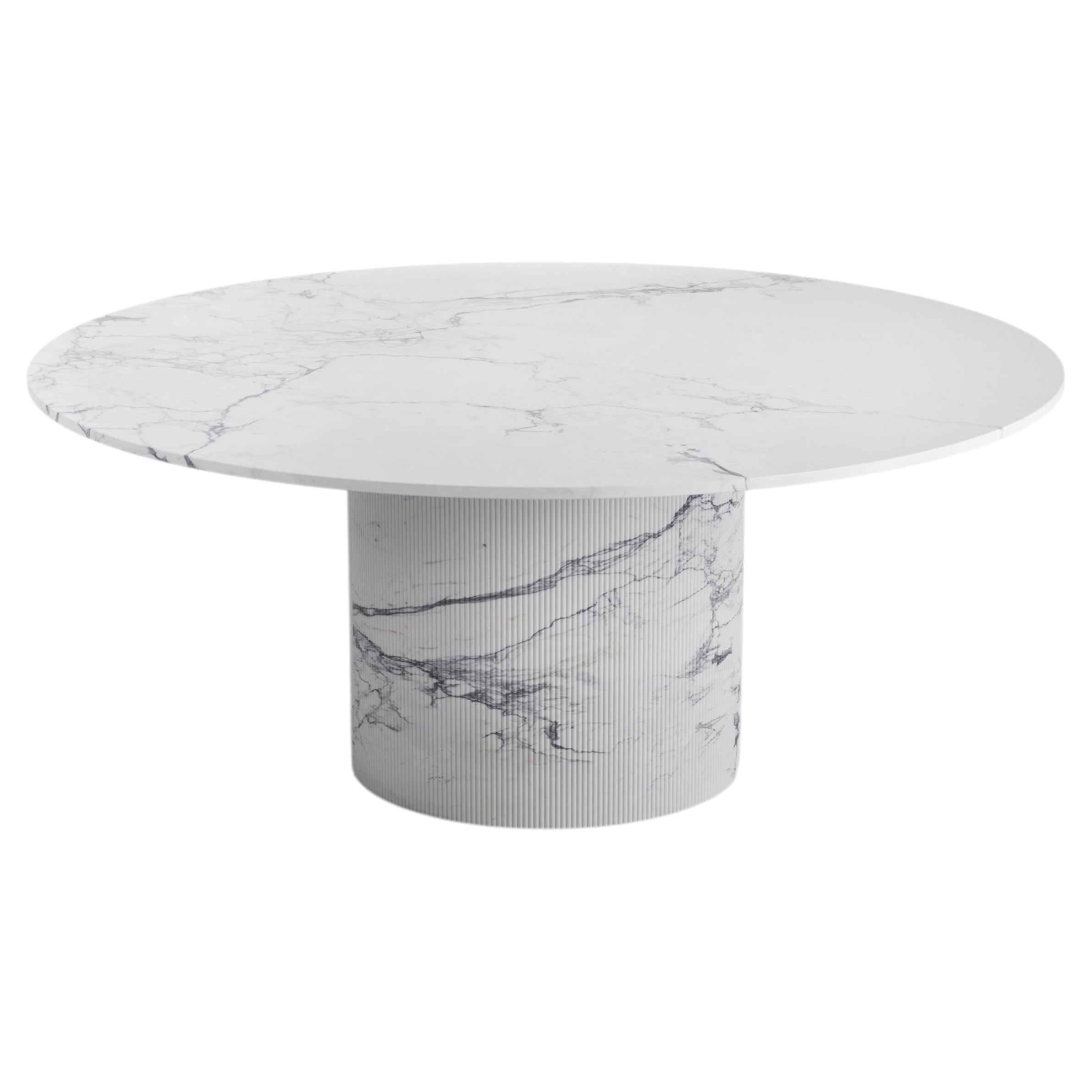 STONE VALLEY Dining Table Ocel in MichelAngelo Carrara marble – Circular