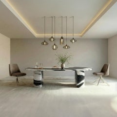 STONE VALLEY Dining Table REFLEKO in Panda marble – Oblong