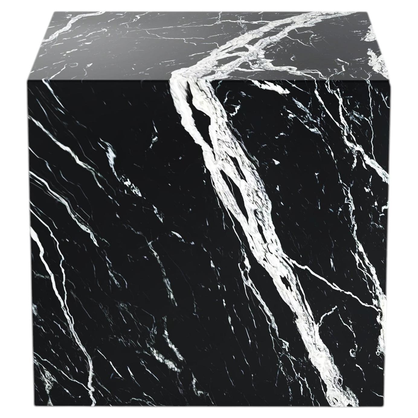 STONE VALLEY Table d'appoint - Gema - Nero Marbre Maquina - Cubic en vente