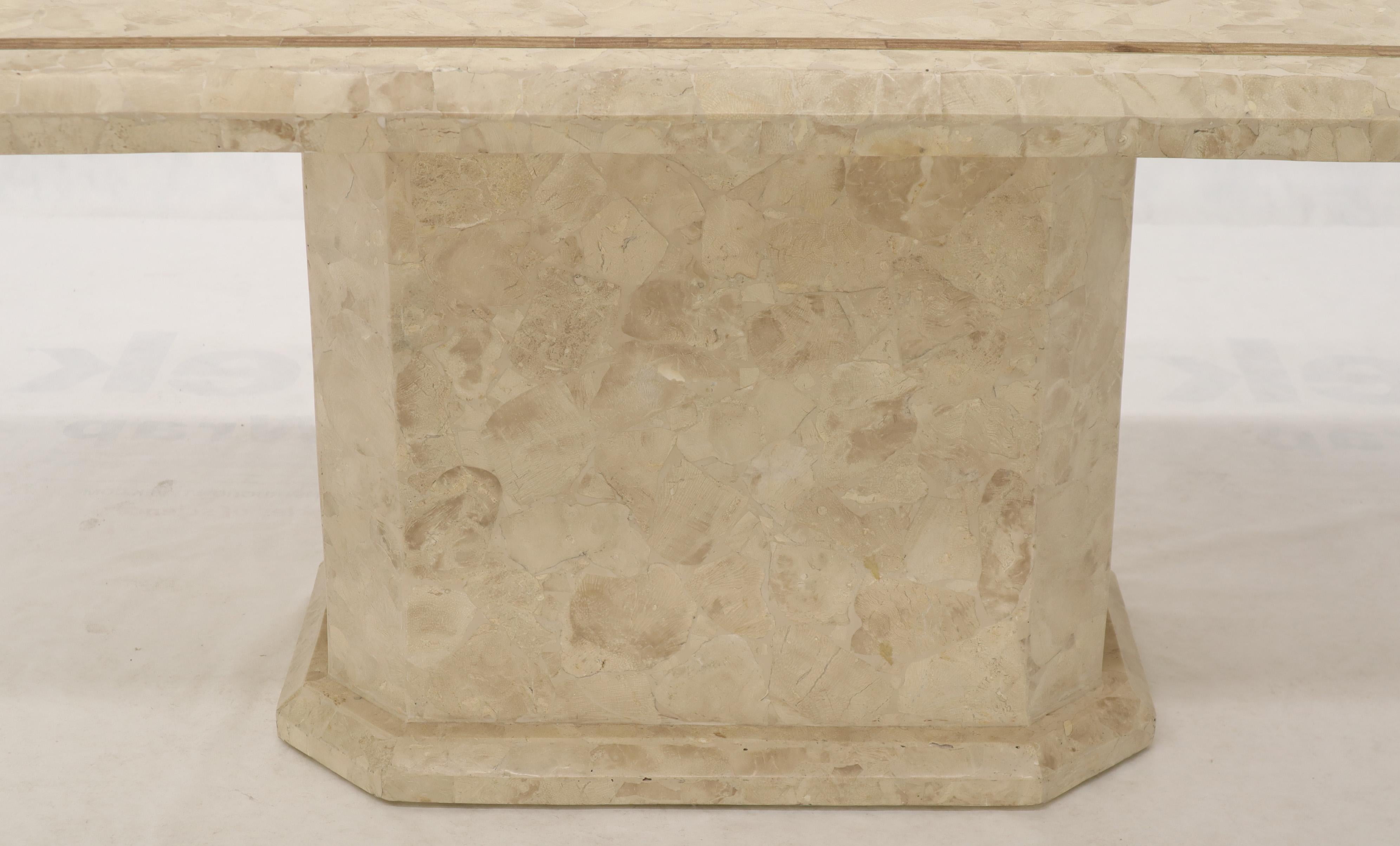Stone Veneer Tessellated Inlayed Rectangular Dining Conference Table 4