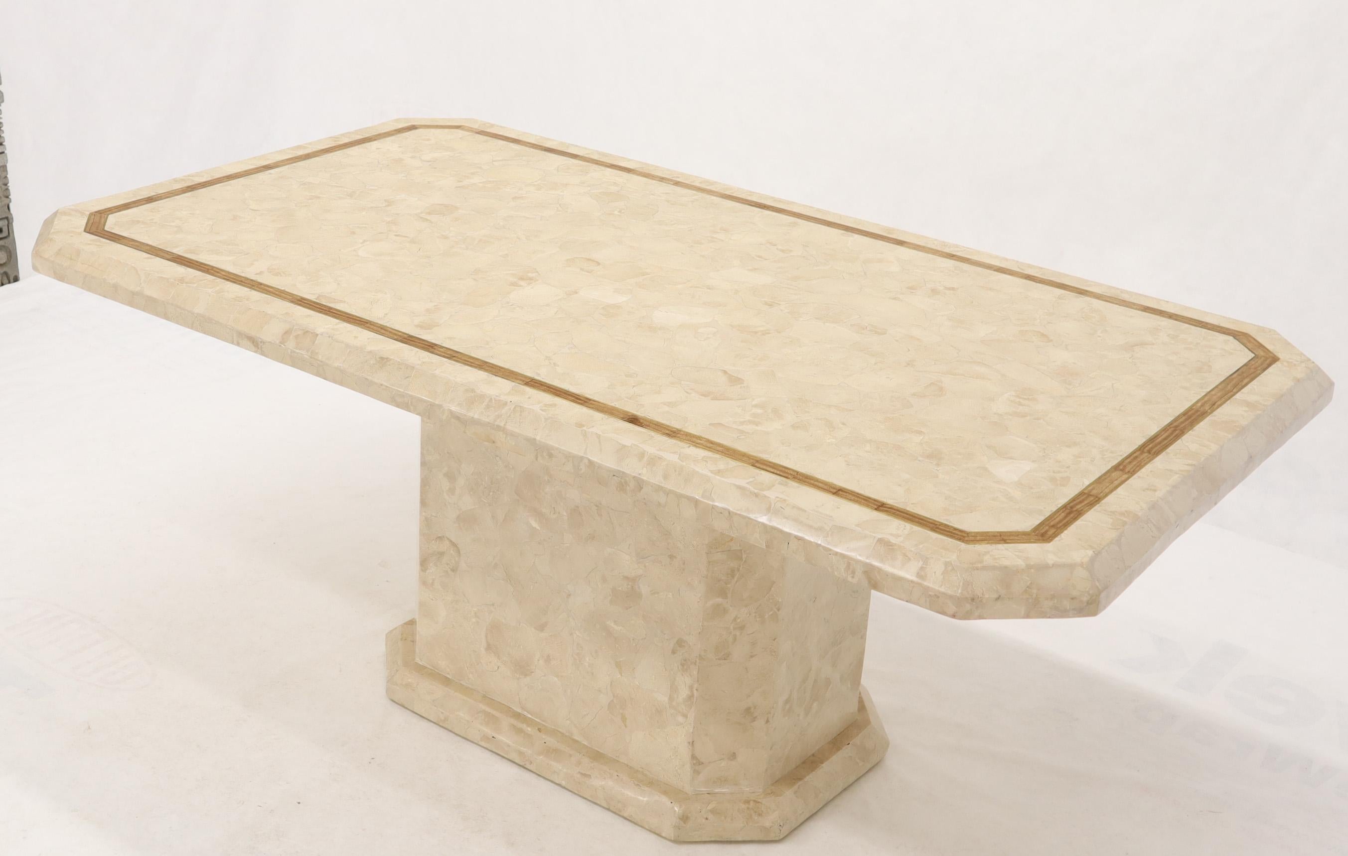 Philippine Stone Veneer Tessellated Inlayed Rectangular Dining Conference Table