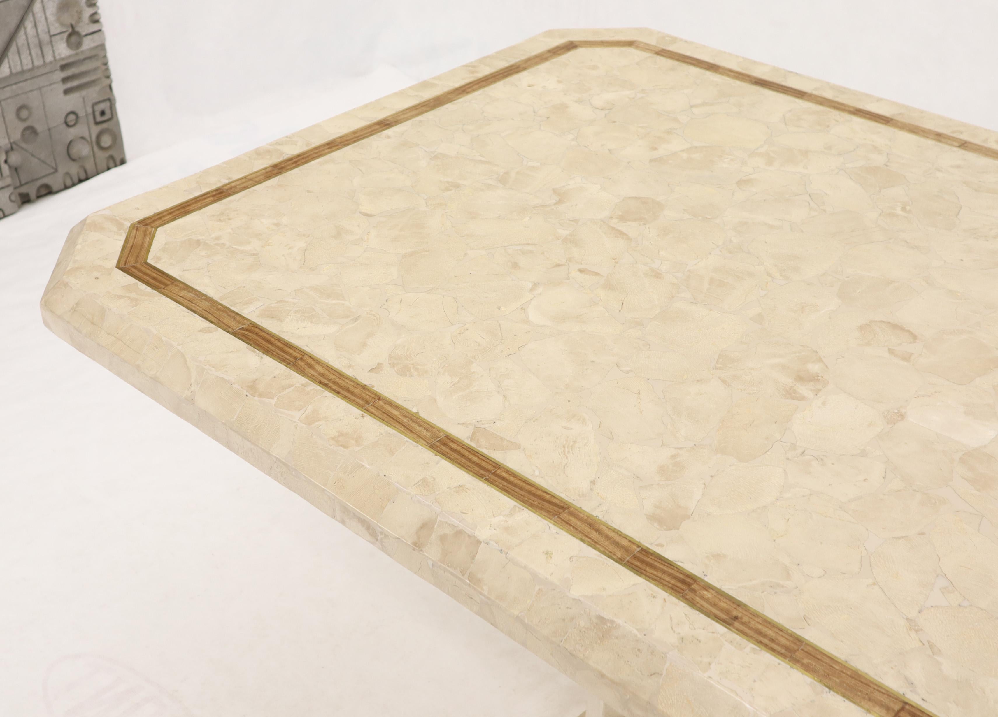 Stone Veneer Tessellated Inlayed Rectangular Dining Conference Table 2