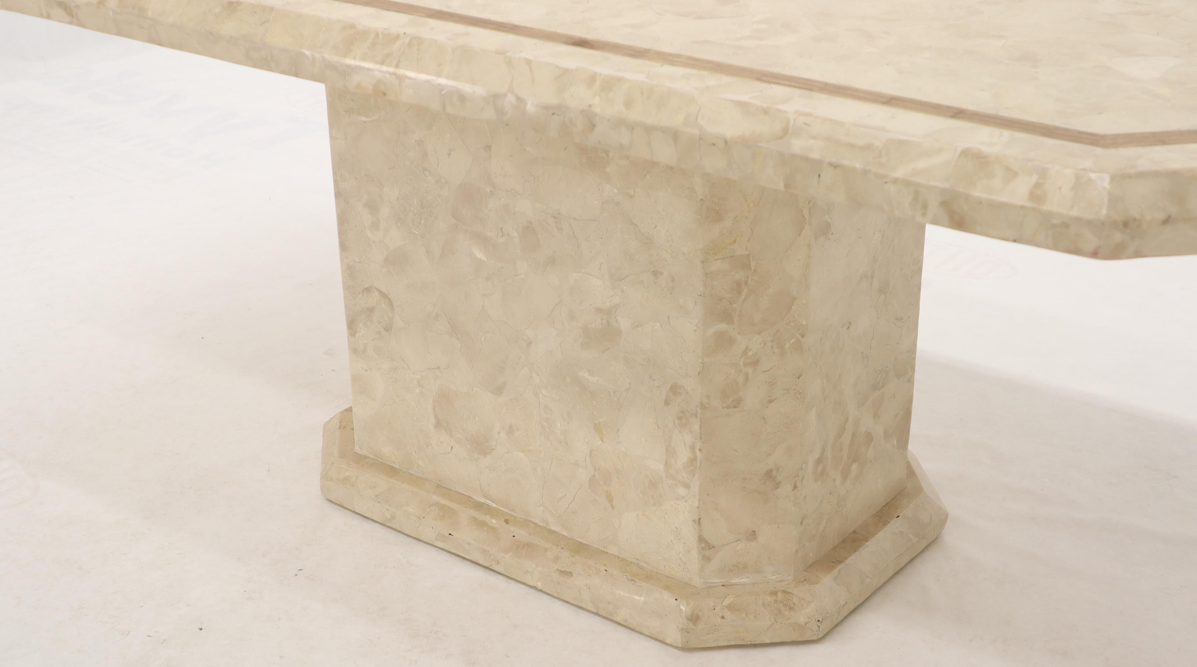 Stone Veneer Tessellated Inlayed Rectangular Dining Conference Table 3