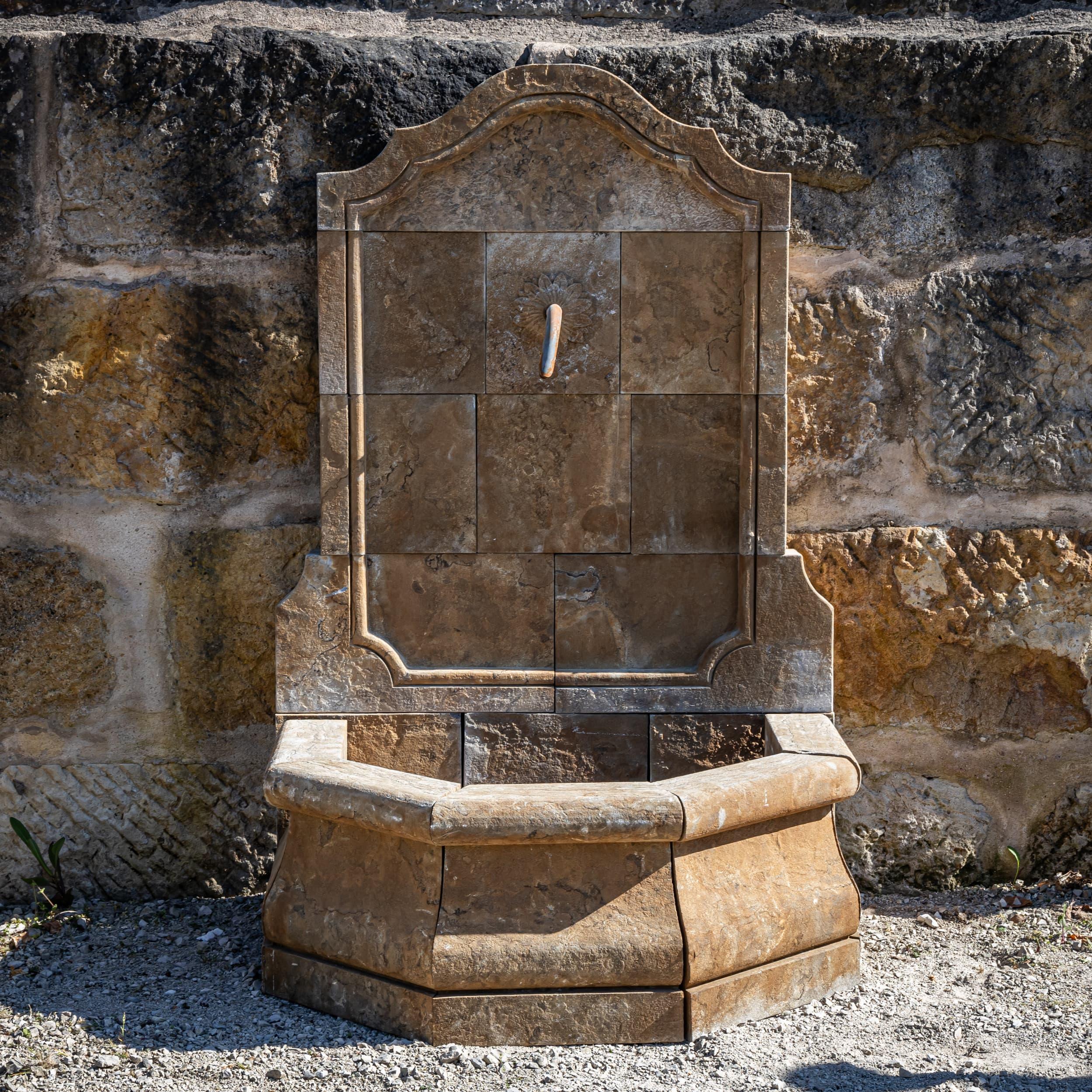 Chinese Stone Wall Fountain in Renaissance Style, 21st Century For Sale