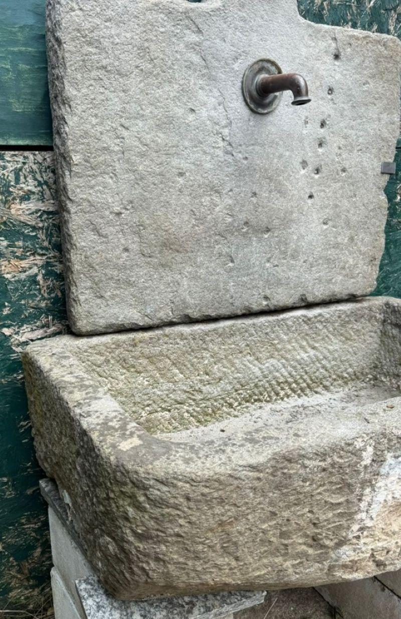 Italian Stone wall fountain rustic, Italy For Sale