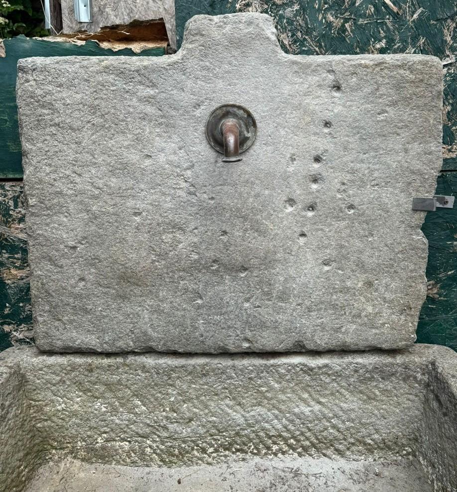 19th Century Stone wall fountain rustic, Italy For Sale