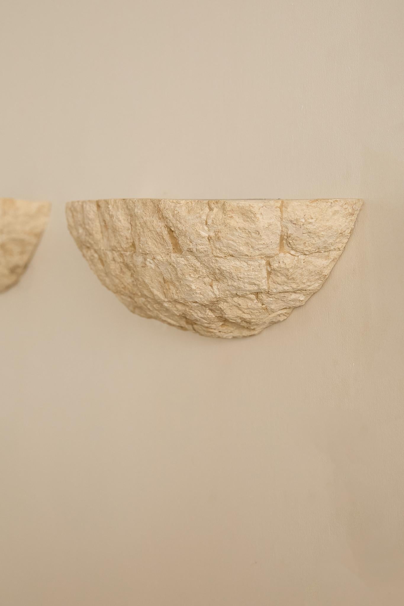 Late 20th Century Stone Wall Lights For Sale