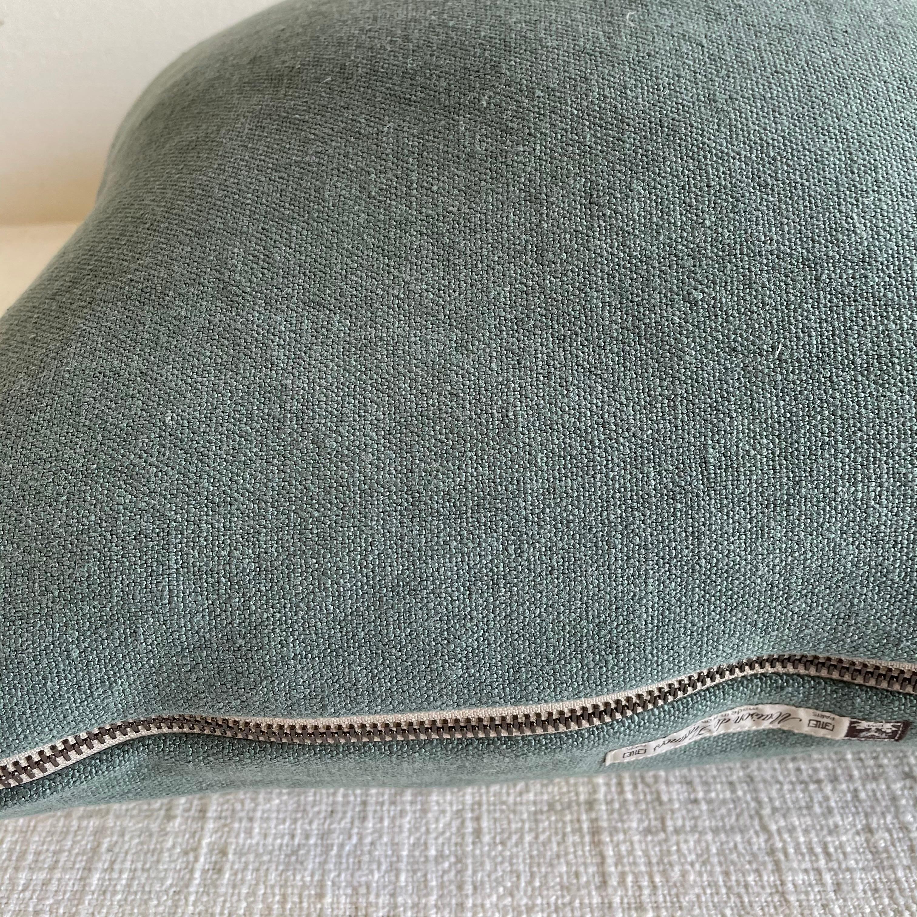 Stone Wash French Linen Accent Pillow For Sale 1
