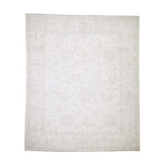 Stone Wash Oushak Pure Wool Hand Knotted Oriental Rug