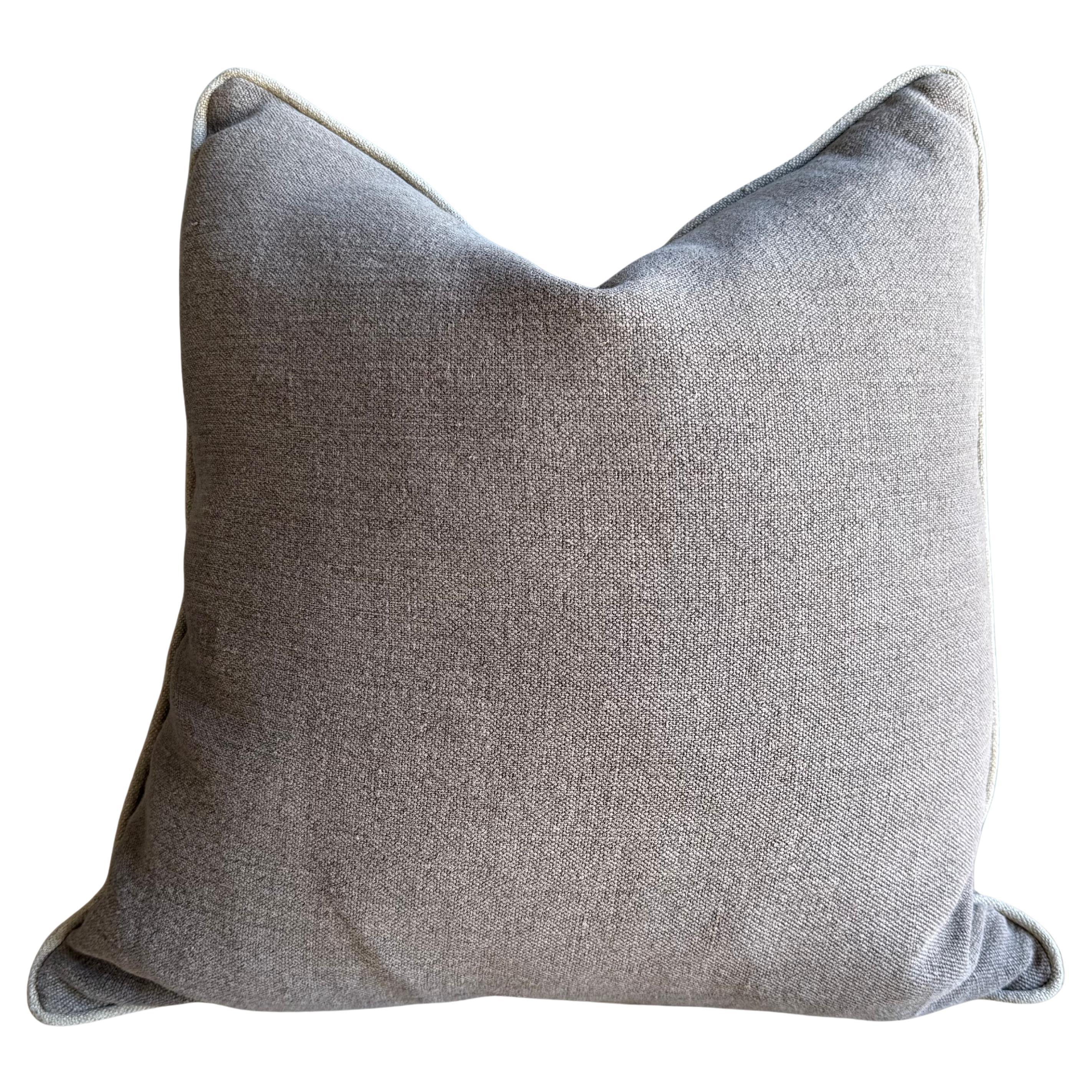 Stone Washed Linen Pillow in Ecorcé with Down Feather Insert
