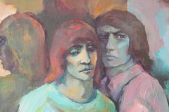 "Stoned" Reitha Sedel Virginia Artist Vintage Moody Portrait Painting