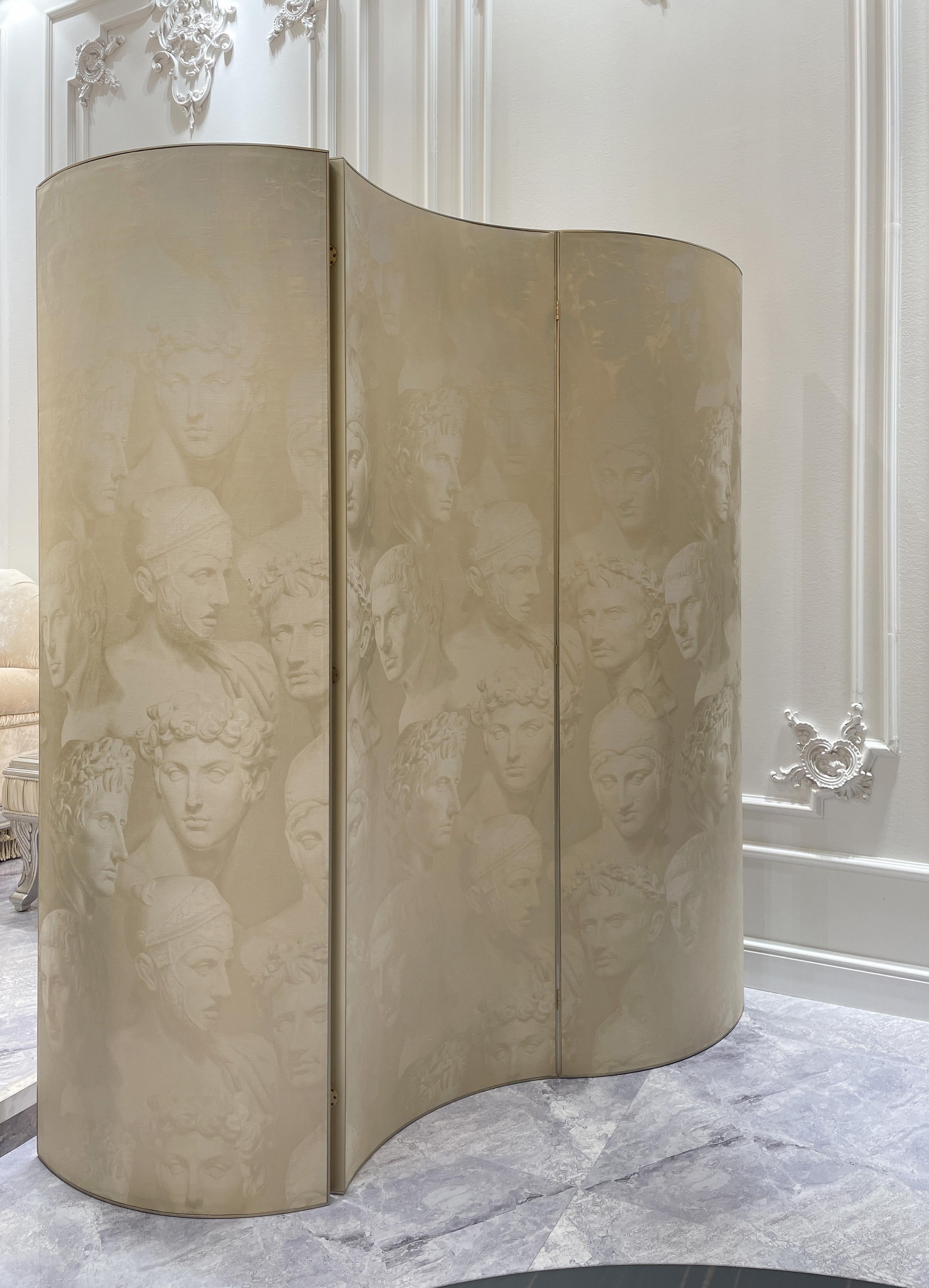 Contemporary Stoned Romans Folding Screen 'Separe' Room Divider  For Sale