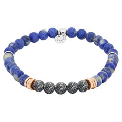 Stonehenge Bracelet with Sodalite in Sterling Silver, Size M