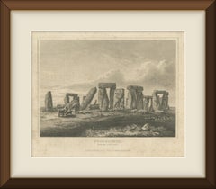 Stonehenge from the South West, Wiltshire, Antique Steel Engraving, 1831
