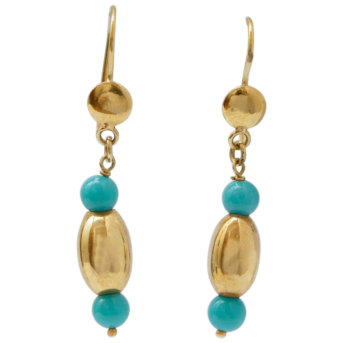 Piedras, Pendientes de oro amarillo de 18 quilates.