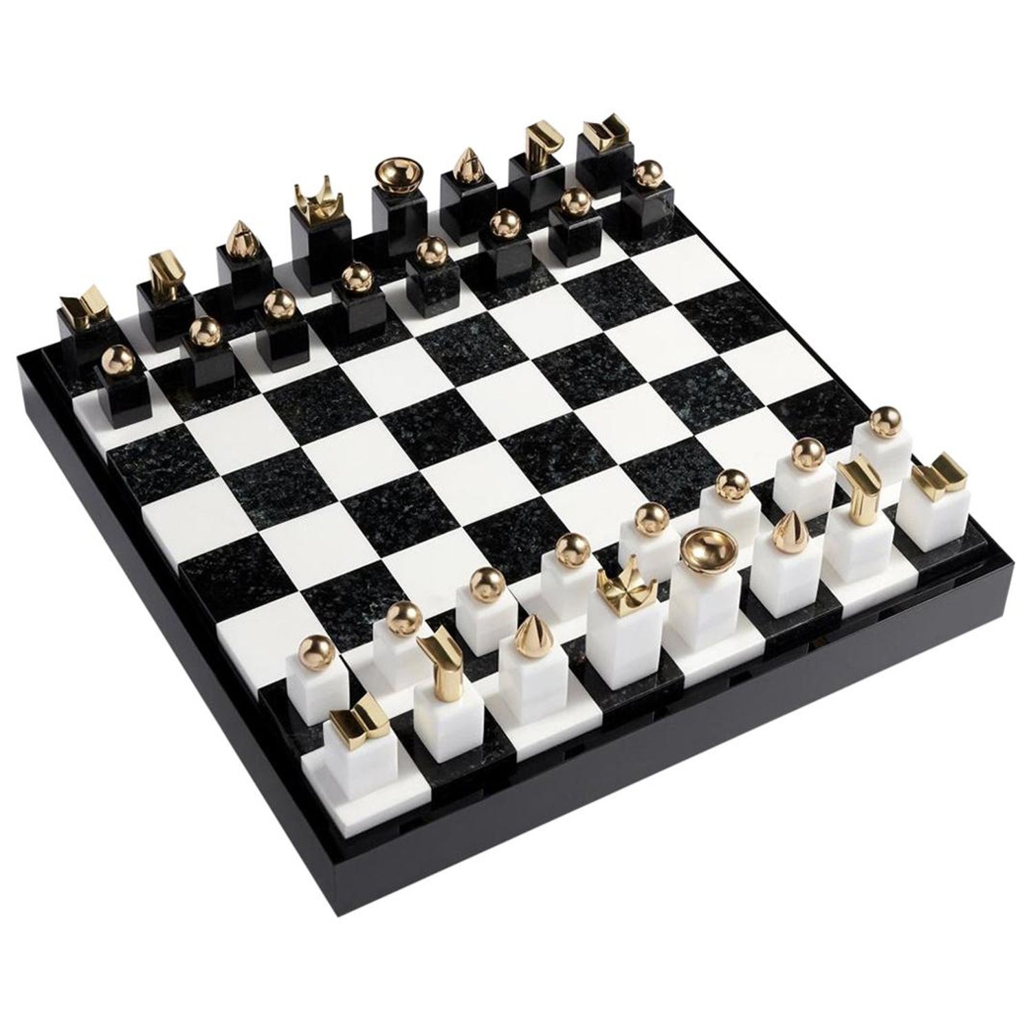 Grey/Beige Stone Chess Board