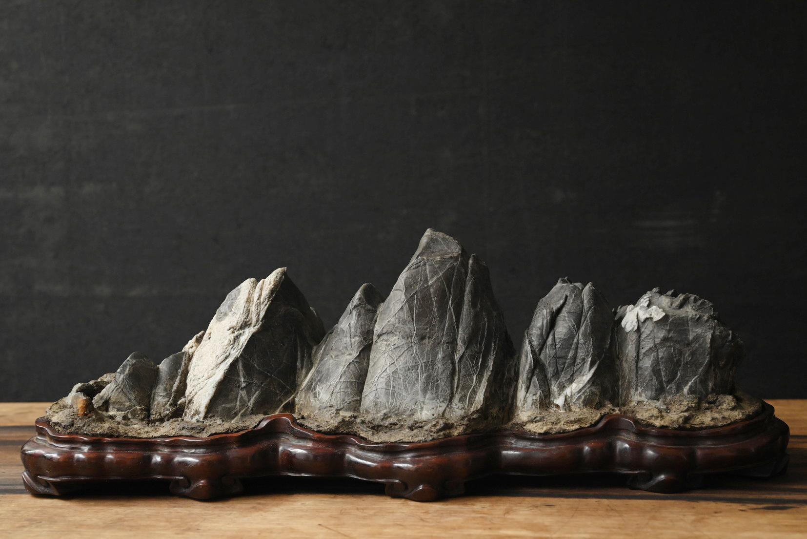 Sculpté à la main Pierres des érudits japonais 