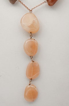 Stones, 9 Karat Rose Gold Retrò Necklace