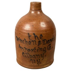 Antique Stoneware Advertising Jug Albany New York