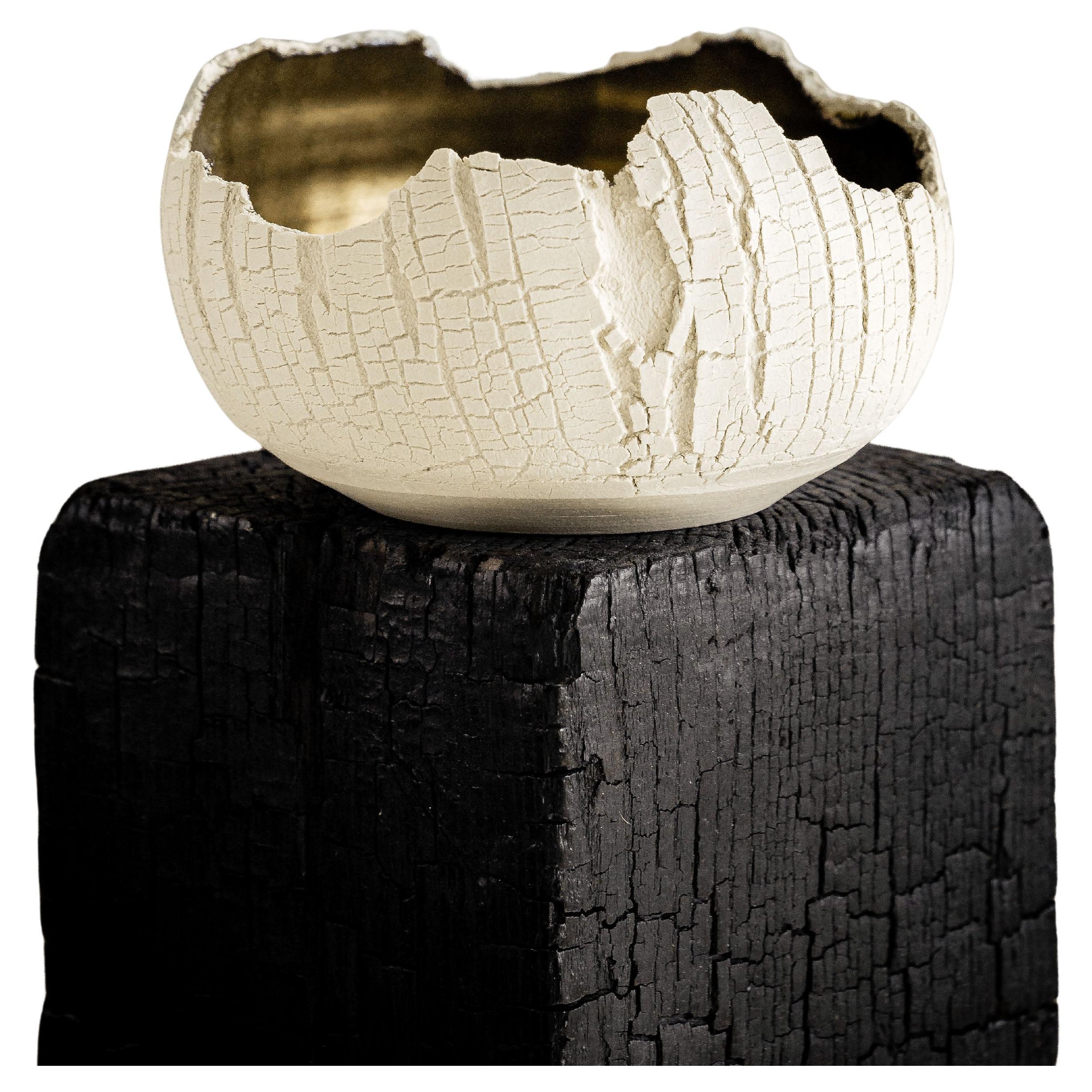 Stoneware and Bronze, Distressed Form NO.1  by Alexandria Roby
